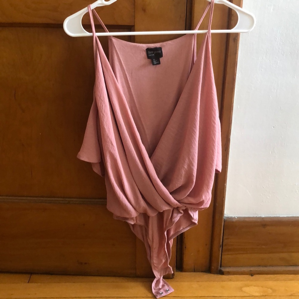 Pink bodysuit top